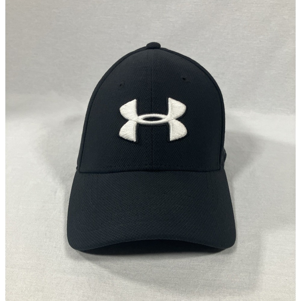 Under Armour Blitzing Hat L/XL Black White UA Logo Stretch Fit